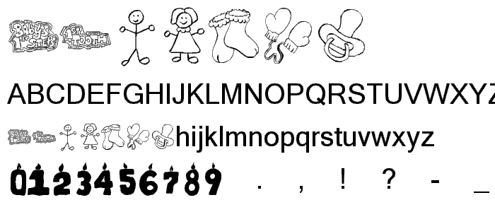 KR First Years Dings font